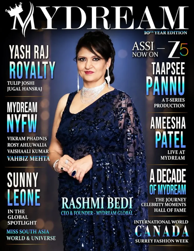 Rashmi Bedi – MyDream Magazine cover