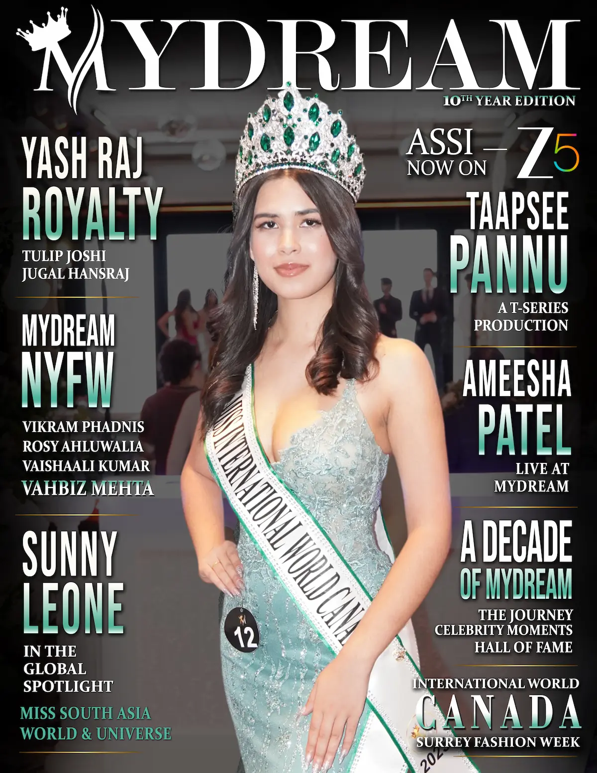 Malaeka Kapoor on the cover of MyDream Magazine 10th Year Edition